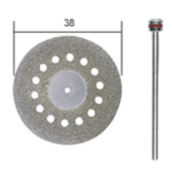 Dimanta griezējdisks 38mm ar turētāju, PROXXON MICROMOT System