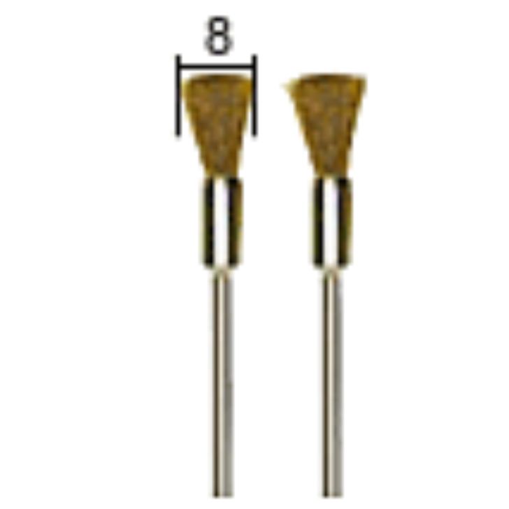 Brass cleaning brushes 8mm, 2pcs, PROXXON MICROMOT System