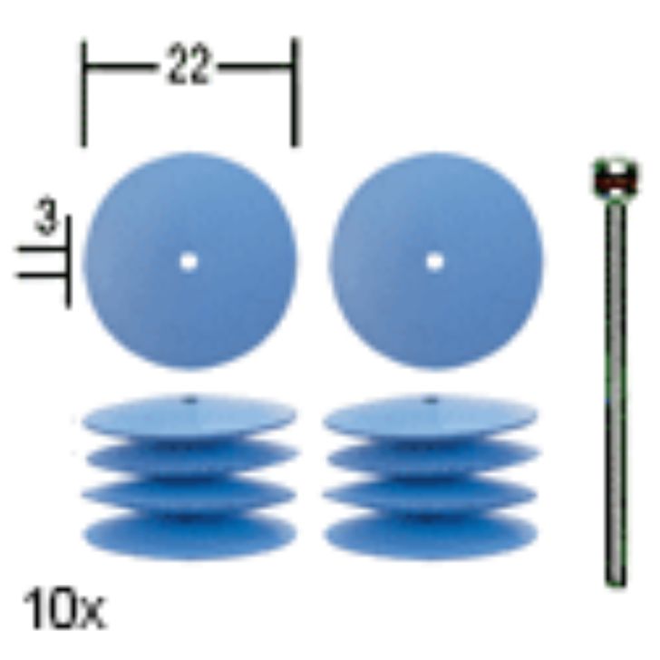 Elastīgie silikona pulēšanas diski 22mm, 10gb, 28 293, PROXXON MICROMOT System