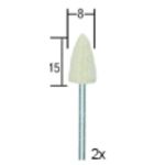 Фетровые насадки для полировки 8х15мм, 2 шт, 28 801, Система PROXXON MICROMOT