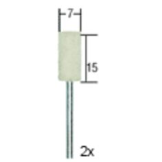 Felt polishing pads 7x15mm, 2pcs, 28 802, PROXXON MICROMOT System