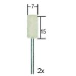 Felt polishing pads 7x15mm, 2pcs, 28 802, PROXXON MICROMOT System