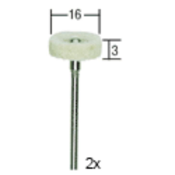 Насадки для полировки фетра 16х3мм, 2 шт, 28 803, Система PROXXON MICROMOT