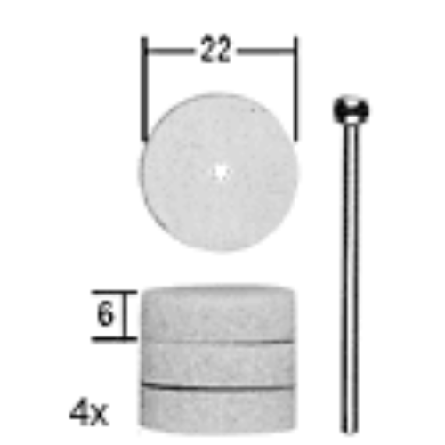 Speciālie silīcija karbīda pulēšanas diski 22x6mm, 4gb, 28 296, PROXXON MICROMOT System