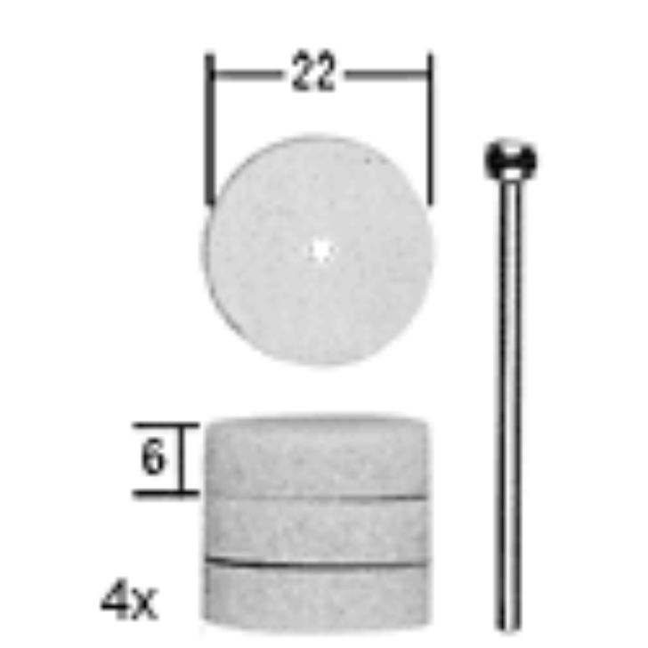 Speciālie silīcija karbīda pulēšanas diski 22x6mm, 4gb, 28 296, PROXXON MICROMOT System