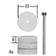 Speciālie silīcija karbīda pulēšanas diski 22x6mm, 4gb, 28 296, PROXXON MICROMOT System