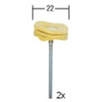 Leather polishing pads 22mm, 2pcs, 28 298, PROXXON MICROMOT System