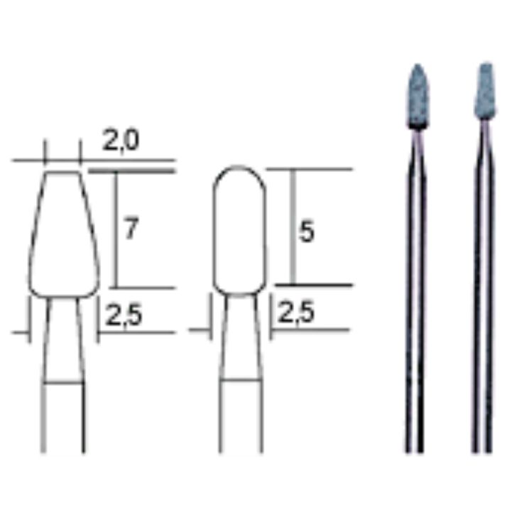 Grinding bits made of silicon carbide 20mm, 2pcs, set, PROXXON MICROMOT System, art. 28 270