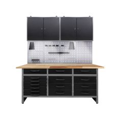 Work desk Konny 160 cm 2 cabinets LED