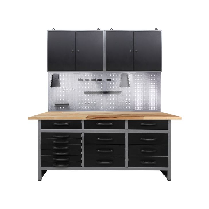 Work desk Konny 160 cm 2 cabinets LED