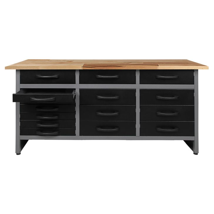 Work desk Konny 160 cm 2 cabinets LED