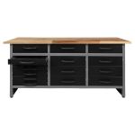 Work desk Konny 160 cm 2 cabinets LED
