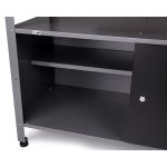 Darba galds 120cm ar atvilktni un durvīm melns Classic, 1200 mm