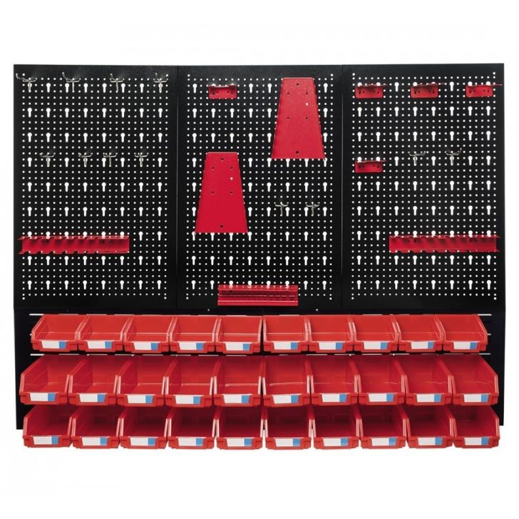 Workshop furniture set metal shelf for tools (52 pcs.) with Klaus 2 pcs.