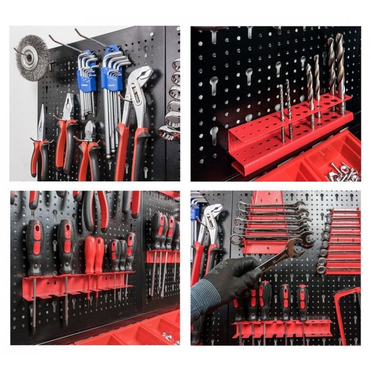 Workshop furniture set metal shelf for tools (52 pcs.) with Klaus 2 pcs.