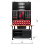 Workshop furniture set metal shelf for tools (52 pcs.) with Klaus