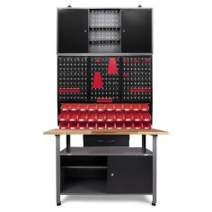 Комплект мебели для мастерской металлическая полка для инструментов (52 эл.) с Клаусом 2