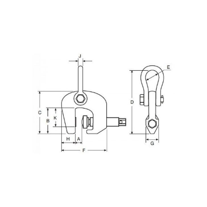 Satvērējs spīļveida 0.75t, 0-22mm