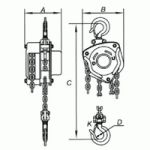 Chain winch 1.0T-3.0m/3.0m