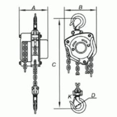 Chain winch 2.0T-3.0m/3.0m 2