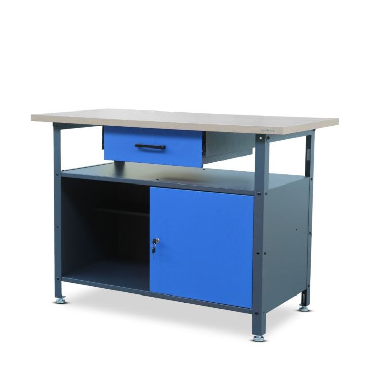 Work table ERIC, 1200 x 850 x 600 mm, anthracite-blue