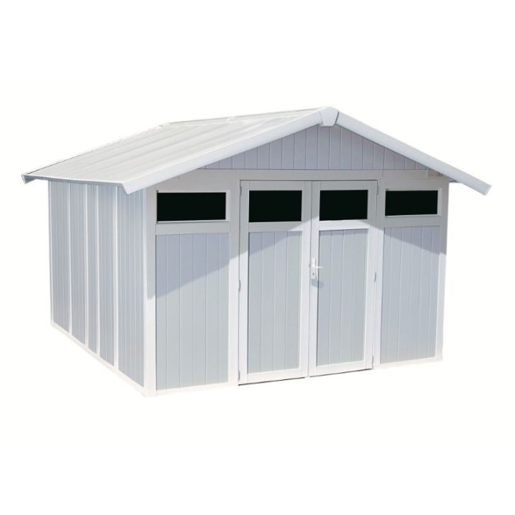 Utility building UTILITY V11 2-door gray/white