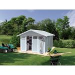 Saimniecības ēka UTILITY V11 2-durvju pelēka/balta