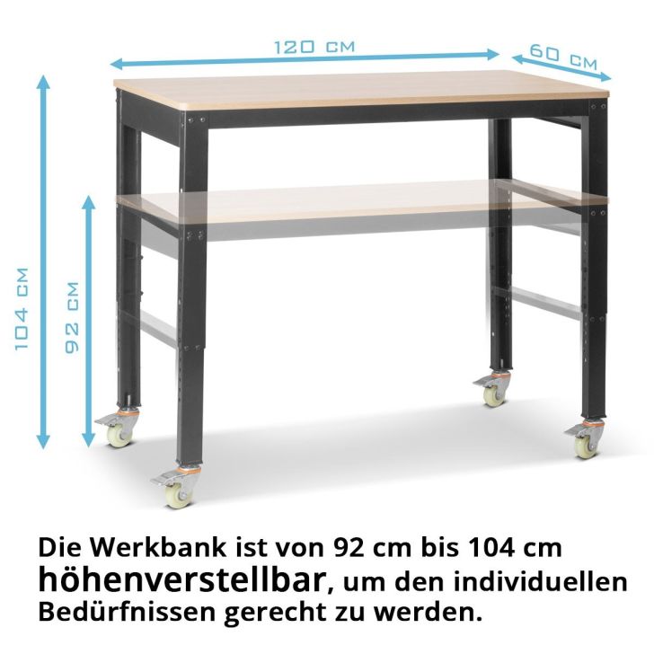 Workbench 120 x 60 cm, 365 kg