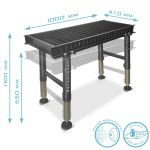 Metināšanas galds PCT-1000 ST 1000 x 410 mm, 200 kg