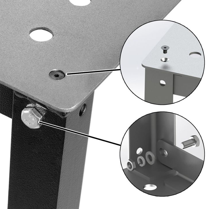 Welding table with welding table accessory set D16