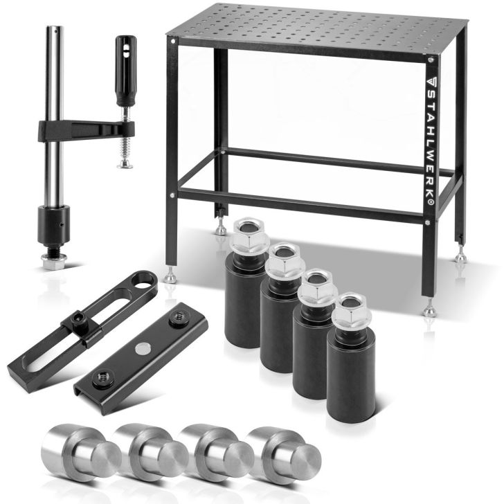 Welding table with welding table accessory set D16