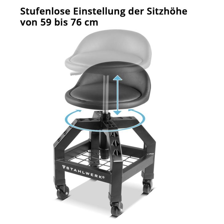 Стул монтажный VWH-300 ST, 59-76 см, 136 кг