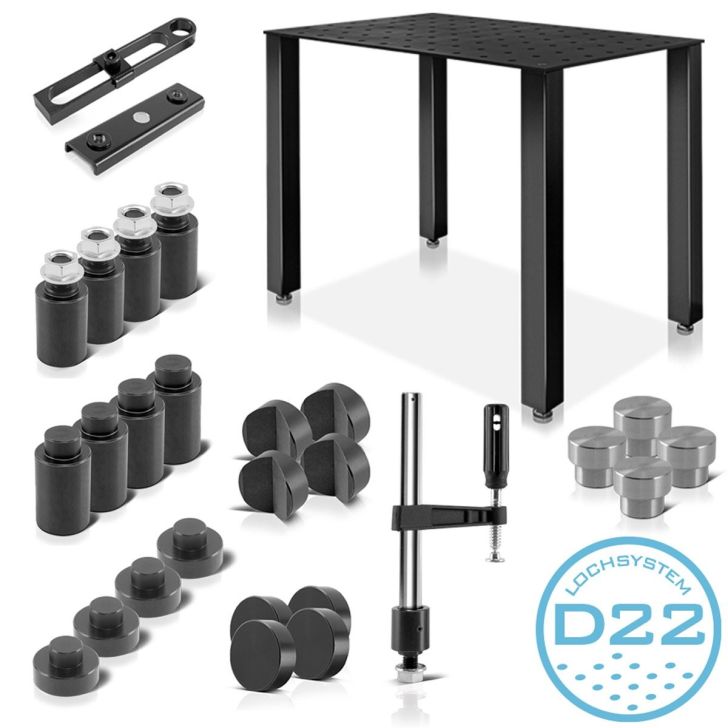 Welding table with welding table accessory set D22