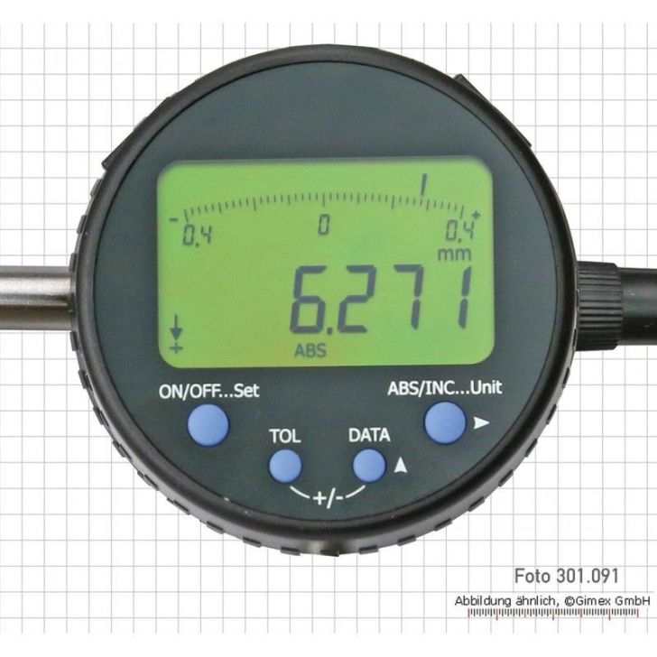 Digital dial indicator, 12.5 x 0.001 mm, 10 µm