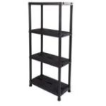 Plastic shelf 60x30x138 cm, 2 pcs, black