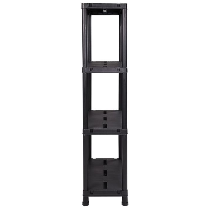 Plastic shelf 60x30x138 cm, 2 pcs, black