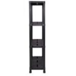Plastic shelf 60x30x138 cm, 2 pcs, black
