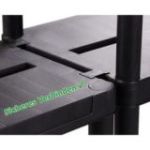 Plastic shelf 60x30x138 cm, 2 pcs, black