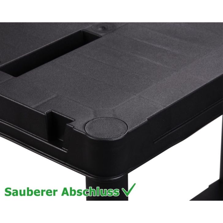 Plastic shelf 60x30x138 cm, 2 pcs, black