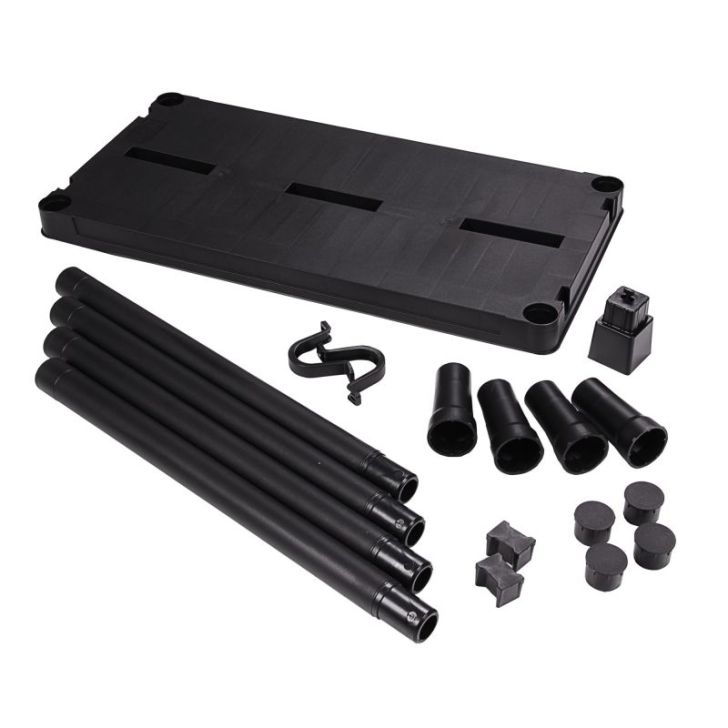 Plastic shelf 60x30x138 cm, 2 pcs, black