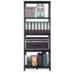 Plastmasas plaukts 71x35x180 cm, 2 gab, melns