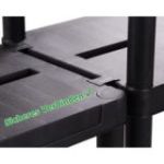 Plastmasas plaukts 71x35x180 cm, 2 gab, melns