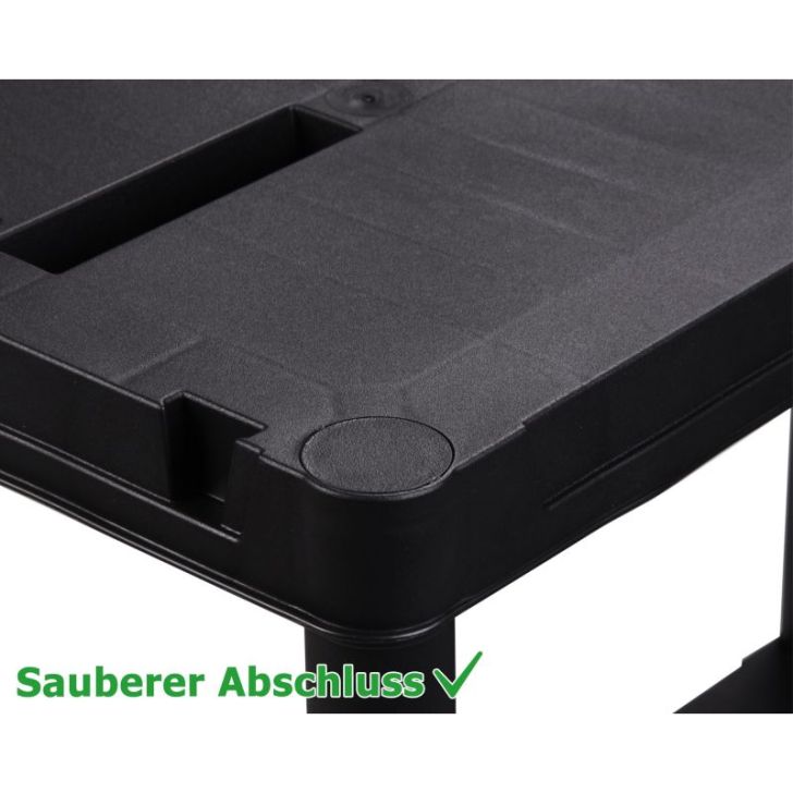 Plastmasas plaukts 71x35x180 cm, 2 gab, melns