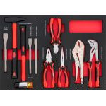 Mobile tool cabinet with 217 tools.