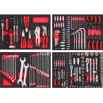 Mobile tool cabinet with 217 tools.