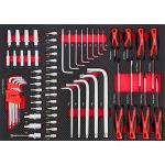 Mobile tool cabinet with 217 tools.