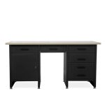 FRANK work desk with cabinets and drawers, Black