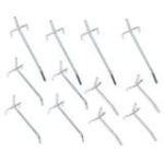 Metāla perforēti sienas āķi 22 gab. pelēks