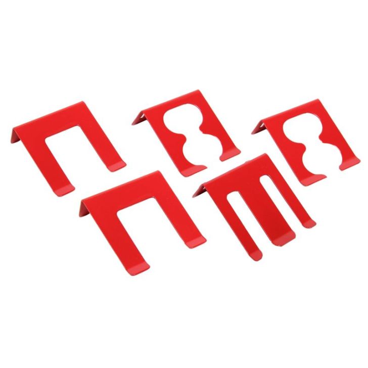 Metāla perforēti sienas āķi 22 gab. sarkans