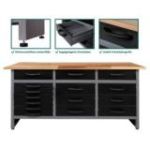 Darba galds Konny 1600 mm anthrazit H85